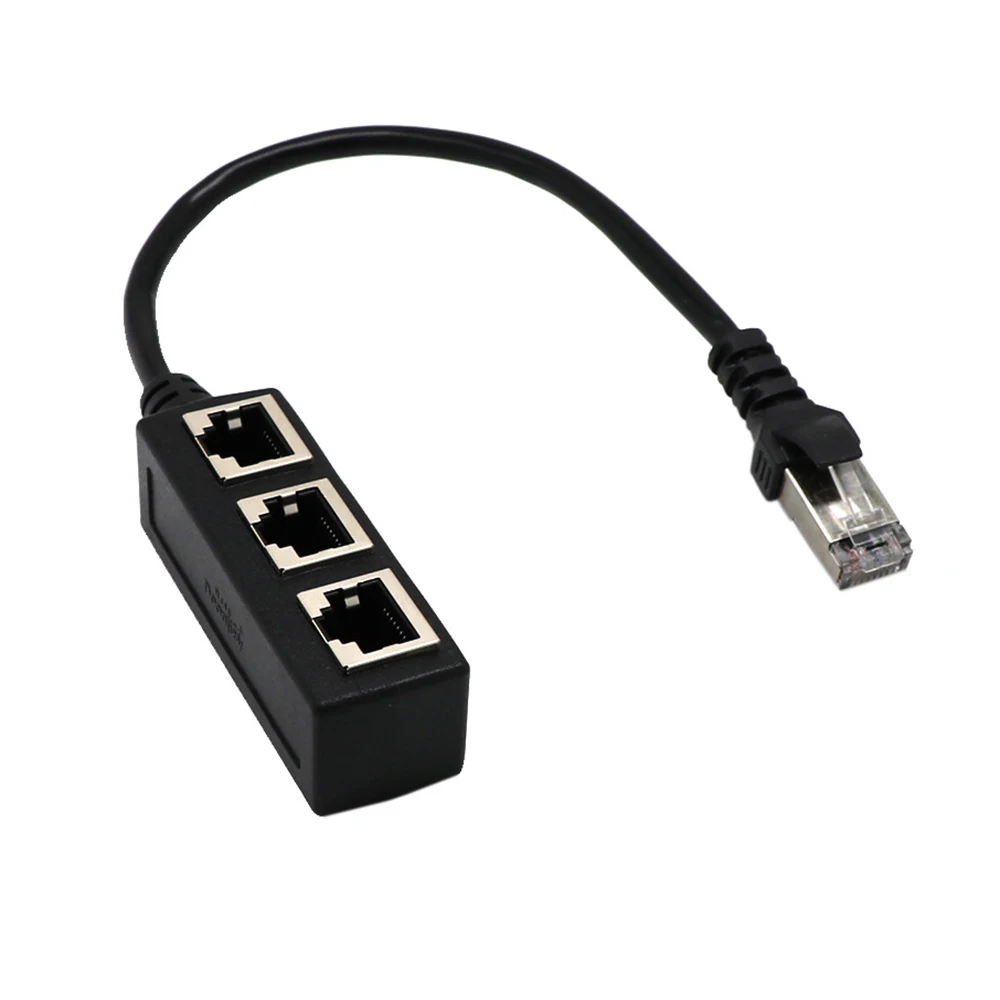 LAN Ethernet сеть 6103 разъем RJ45 1 штекер 3 гнездо сплиттер адаптер Длина кабеля 18 см| |