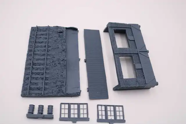 1/72 resin die-casting scene layout props gray model on-site house building platform free shipping D03 (13.5 × 9 × 7.5)mm 2