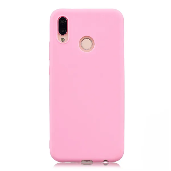 Candy color Case For Huawei P20 P30 Lite Mate 20 Pro Y6 Y9 P Smart Y5 Cover On Honor 20 8X 10 9 lite Huawei P20 lite Case - Цвет: Pink