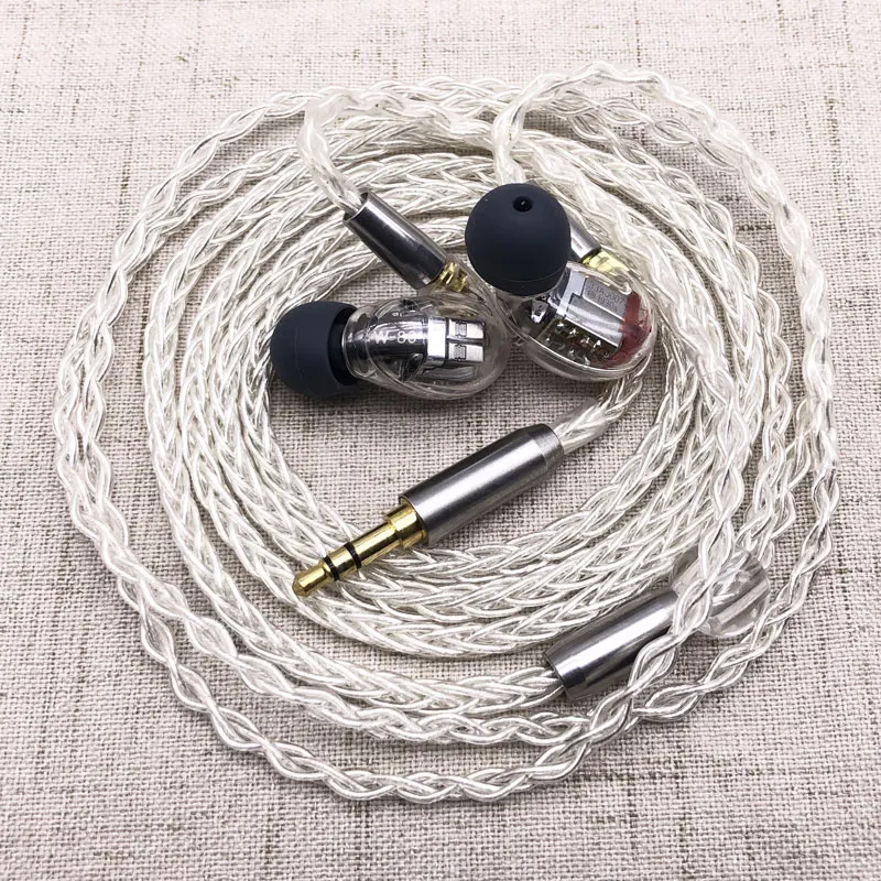 8BA and cable DIY HIFI на заказ MMCX 8BA сбалансированные арматурные драйверы в ухо наушники для Shure SE846 наушник кабель для Ноулз Ба+ сонион ба - Цвет: 8BA and cable