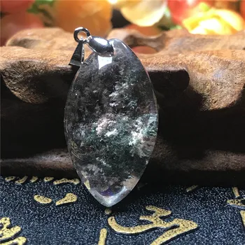 

Natural Colorful Phantom Quartz Pendant Jewelry For Women Man 34x19x13mm Crystal Oval Clear Stone Necklace Pendant Jewelry AAAAA