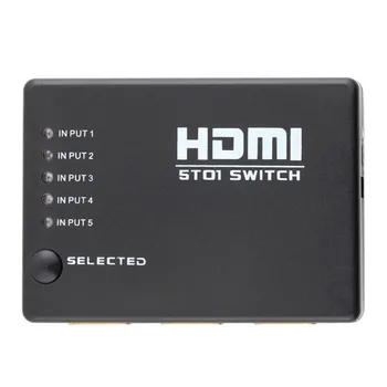 

USB Switcher 5 Port 1080p HDMI Switch Switcher Selector Splitter HUB With IR Remote HDTV Adaptet Tablet pc Phone USB Hubs-L909