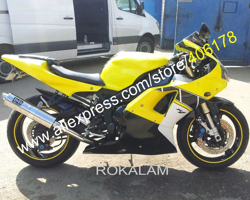 Обтекатели для мотоциклов Yamaha YZF1000 R1 2000 2001 YZF 00 01 YZF-R1 желтые черные белые (литьё под