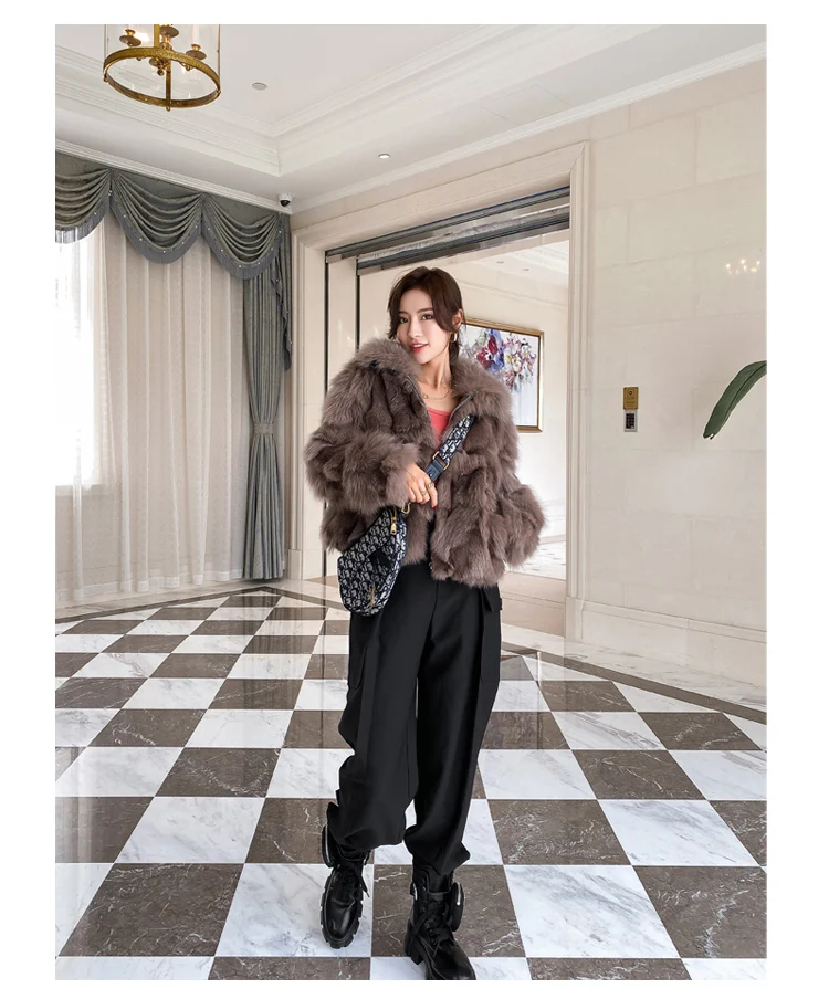 2021 New Autumn And Winter Fur Coat Women's High-Quality Fox Fur Coat Plus Size Thick Warm Short Coat Women Parkas