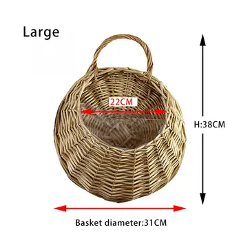 

Household Decor Handmade Innovate Concise Solid Color Environmentally Friendly Hanging Flower Basket zh1