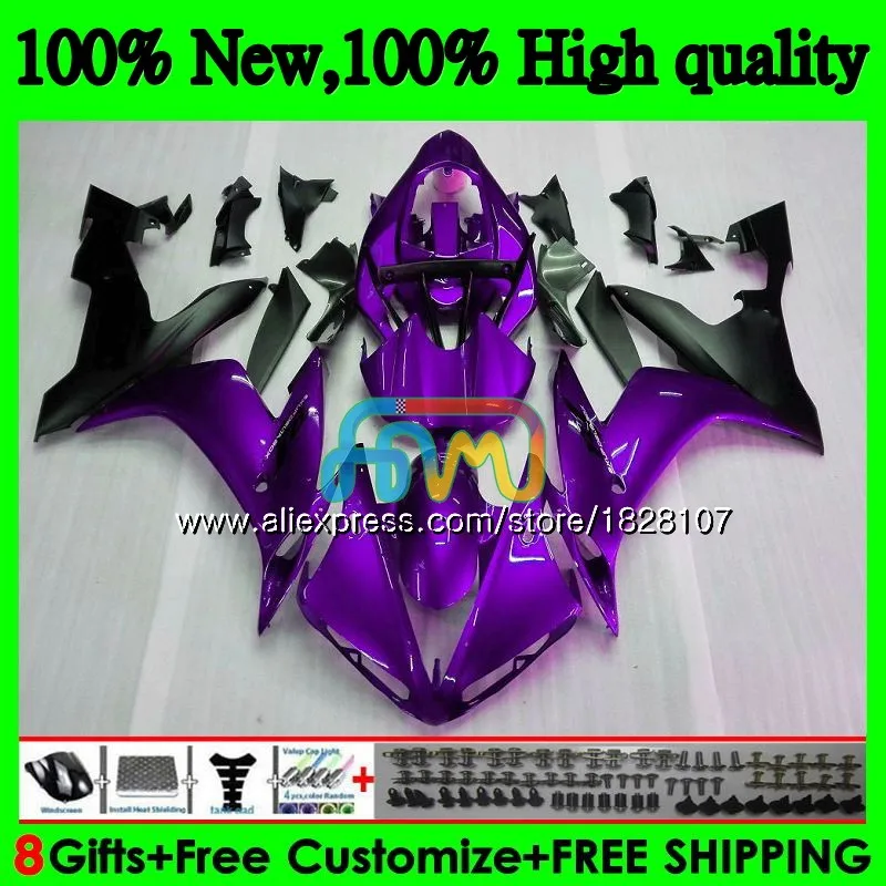 Средства ухода за кожей для YAMAHA YZF R 1 1000 CC YZF-1000 YZFR1 04 05 06 54BS. 67 YZF1000 1000CC YZF R1 YZF-R1 2004 2005 Фиолетовый 2006 обтекатель