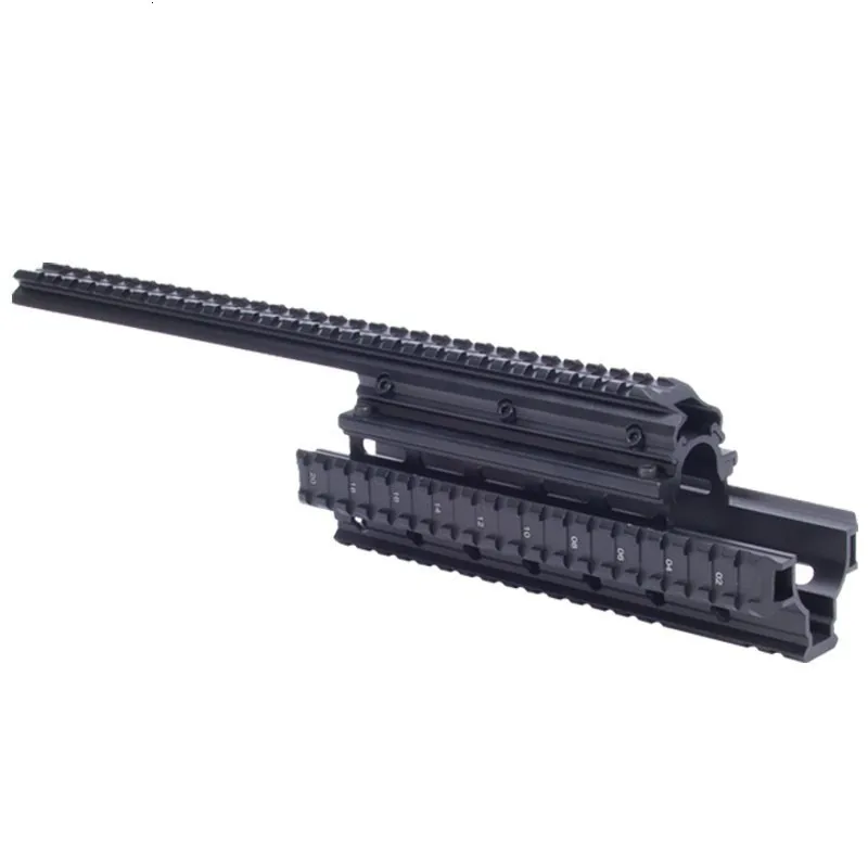 Saiga 12 Дробовик Тактический Quad Rail прозрачный прицел Крепление Weaver Forend для AK47 74 с резиновыми крышками Пикатинни