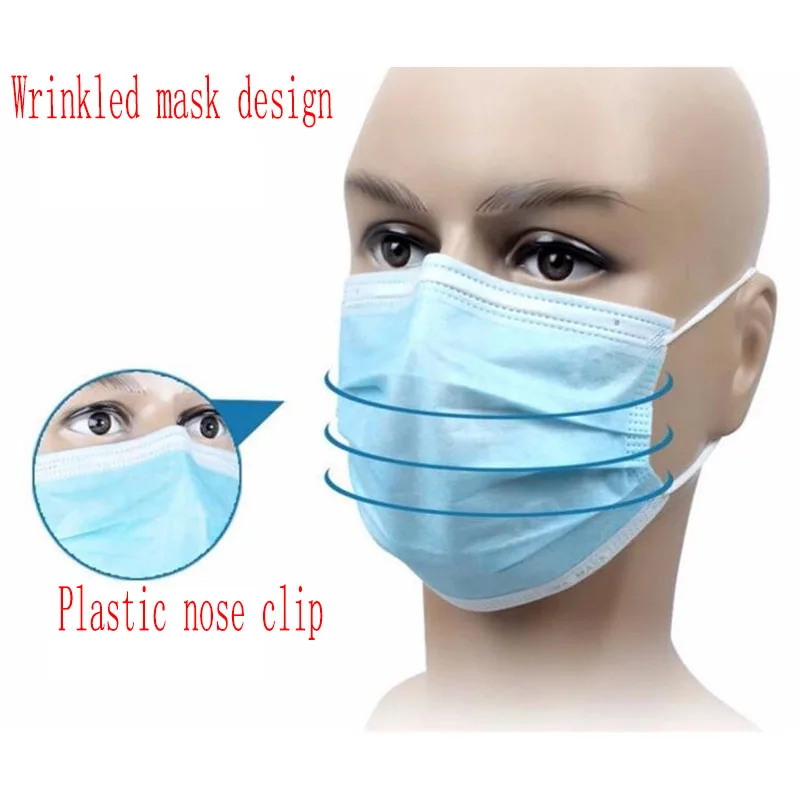 

Disposable non-woven three layer anti-fog and haze breathable outdoor beauty Medical dust masks