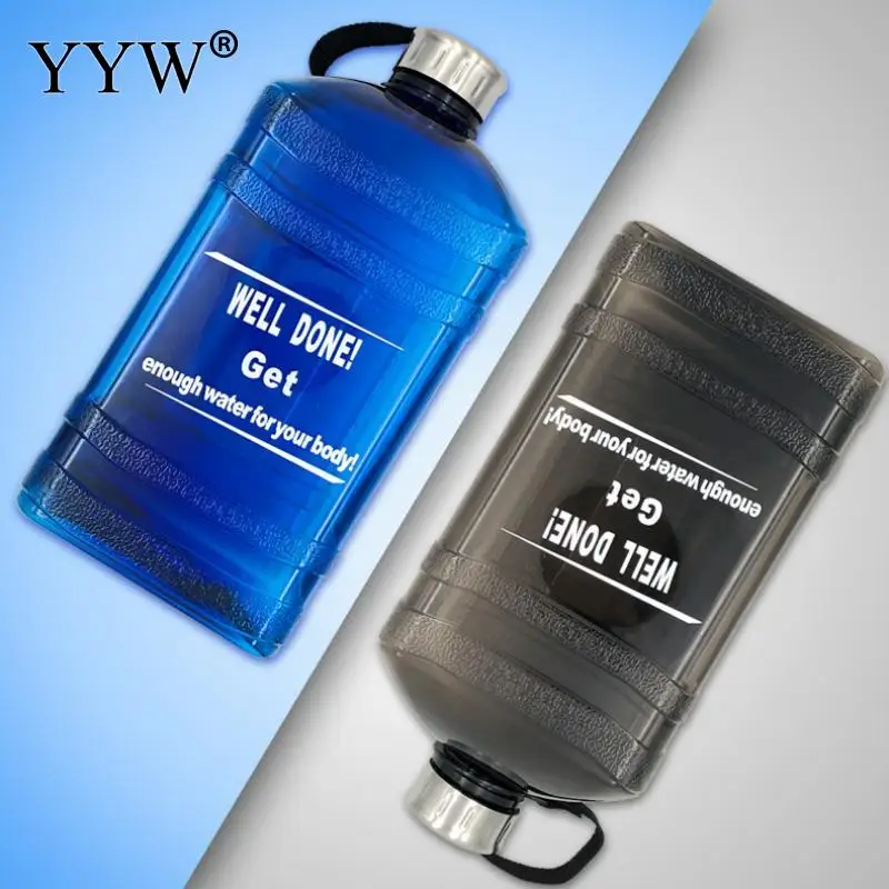 3.78L Outdoor Sports Water Bottle Plastic Large Capacity Portable Water Bottles Gallon Petg Camping Bottle Hydro Flask Dumbbell