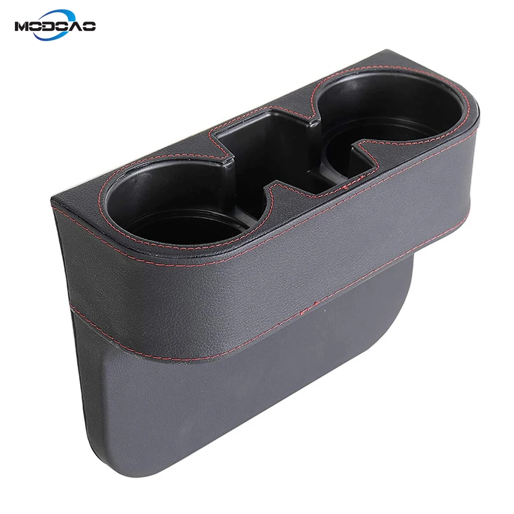 Car Cup Holder Extension Rack with PU Leather Cover Multi function Seat