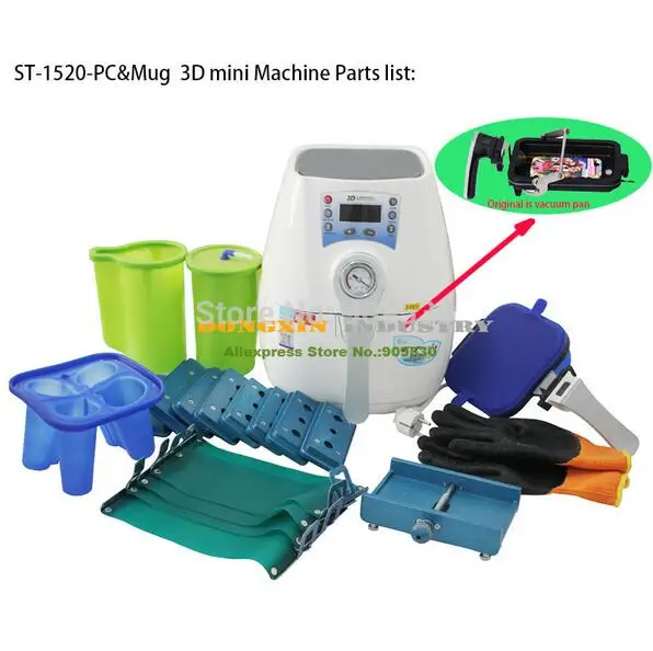 

Free shipping 3D Mug Sublimation Machine ST-1520-PC&Mug 3D heat transfer machineWith PC&Mug Heat Transfer Parts printing machine