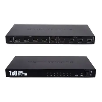 

Ultra HD 8 Port 1 In 8 Out 1x8 HDMI Splitter Audio Video 1080P For HD HDTV 3D DVD(US Plug)