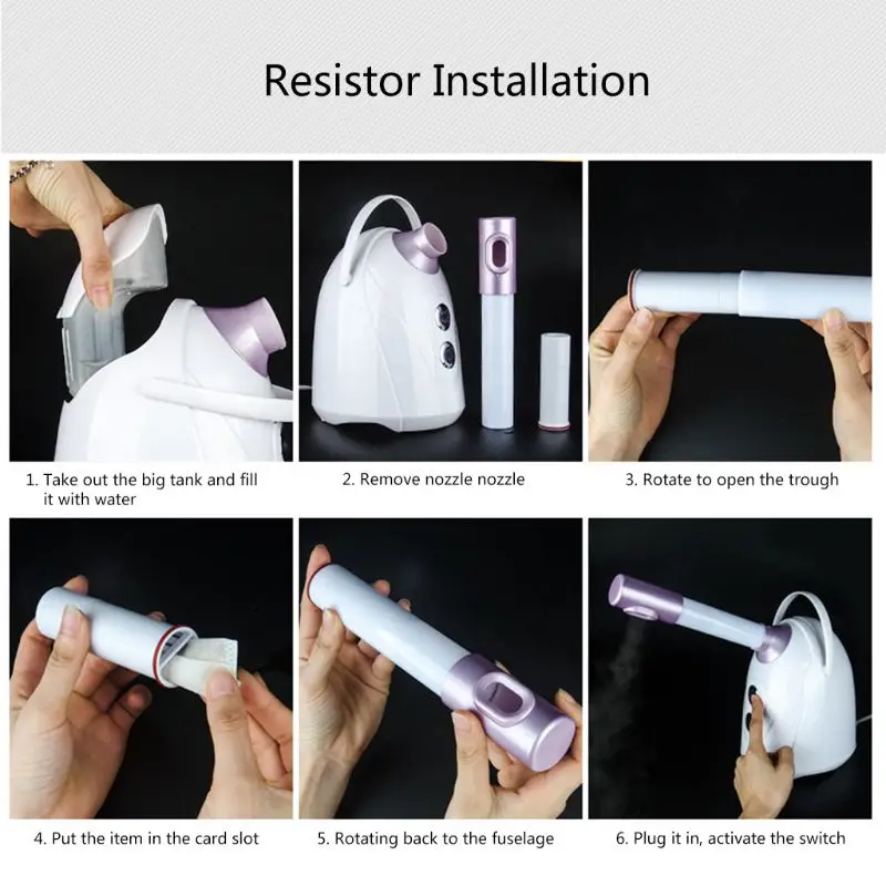 

Facial Steamer Humidifier Fine Mist Sprayer Hot Cold Steam Moisturizing Device