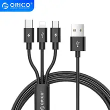Câble USB ORICO pour iPhone 7 6 6s 5 5s chargeur de charge Type d'éclairage C câble Micro USB câble de téléphone portable 3 en 1