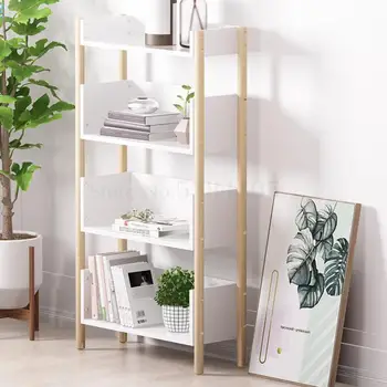 

Simple bookshelf storage storage simple modern solid wood multi-layer balcony floor children's desk student cabinet