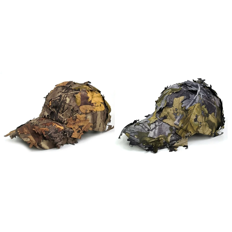 2PCS Fishing Caps Camouflage Outdoor Camo Hat For Quick-Drying Cap Brown &amp Gray | Спорт и развлечения