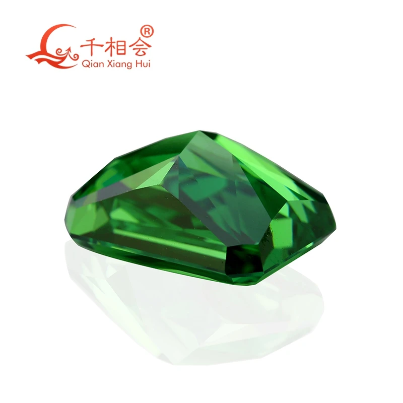 12x16mm green pink yellow orange color rectangle shape  radiant brilliant crushed ice cut  cubic zirconia loose stone cz stone