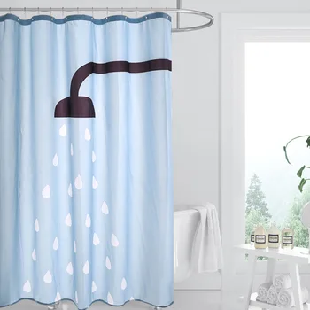 

2020 Waterproof Shower Curtain Cloth Printing Household Bathroom