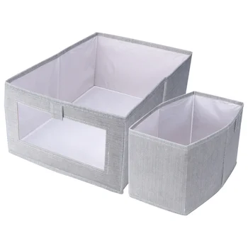 

2pcs Collapsible Containing Box Domestic Storage Bin for Dorm Bathroom