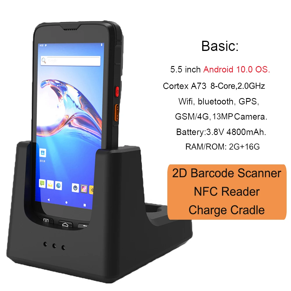 receipt scanner Android 10 4G 64G Handheld PDA Scanner 1D 2D Barcode Reader 4G WiFi Bluetooth GPS Rugged Inventory Manager datalogic scanner Scanners