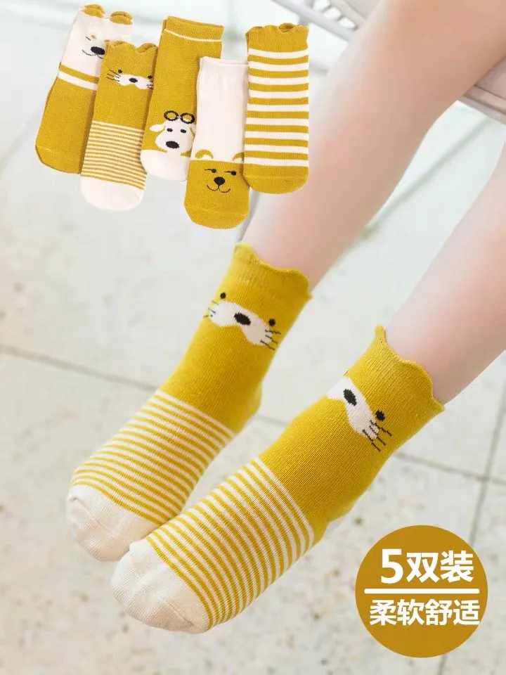 5 Pairs Kid Sock for 0-12Y Girls Boy Spring Summer Newborn Baby Boy Socks Meias Para Bebe baby winter warm sock baby socks