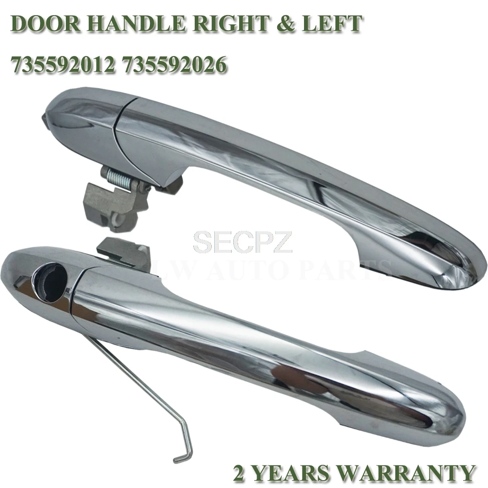 Pair for Fiat 500 C Left & Right Outer Door Handle 735592012 735485876