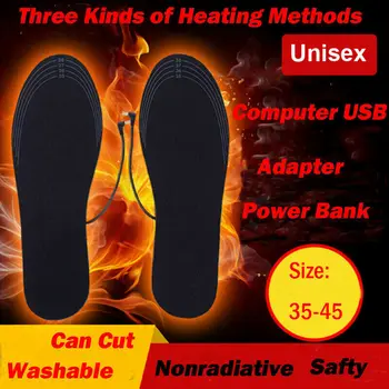 

USB Charge Electric Feet Heated Shoe Boot Insoles Inserts Sock Snow Winter Keep Warm Insole Heated insole Unisex