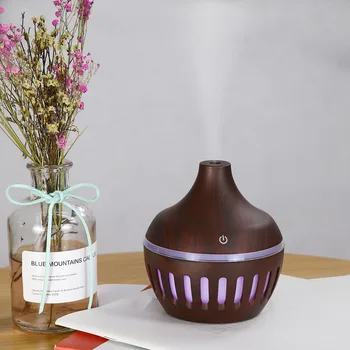 

Hot Sales New Style Wood Grain Hollow out Humidifier USB Household Mute Desktop Small Spray Humidifier