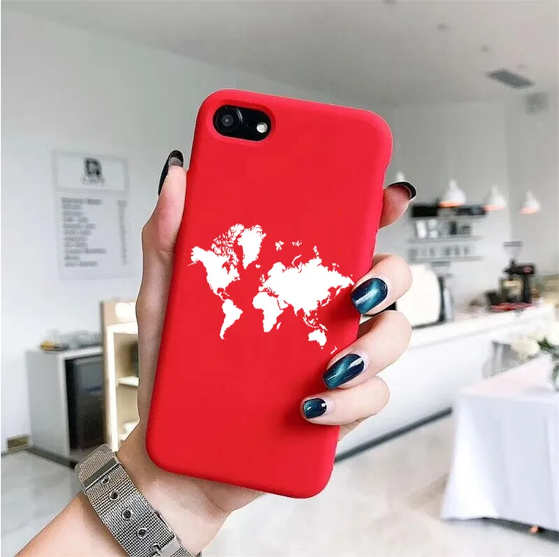 Модный чехол для телефона с картой мира для iPhone 11 pro XR 7 Plus XS 10 чехол силиконовый чехол для телефона для iPhone 6S 8 6 Plus XS Max чехол