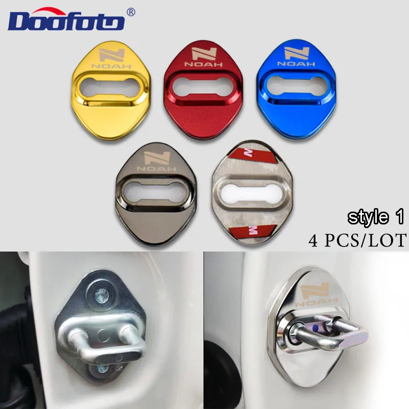 Doofoto 4x Car Styling Door Lock Cover Protective Case For Toyota Noah Voxy Corolla CHR RAV4 Avensis T25 Auris Camry Accessories