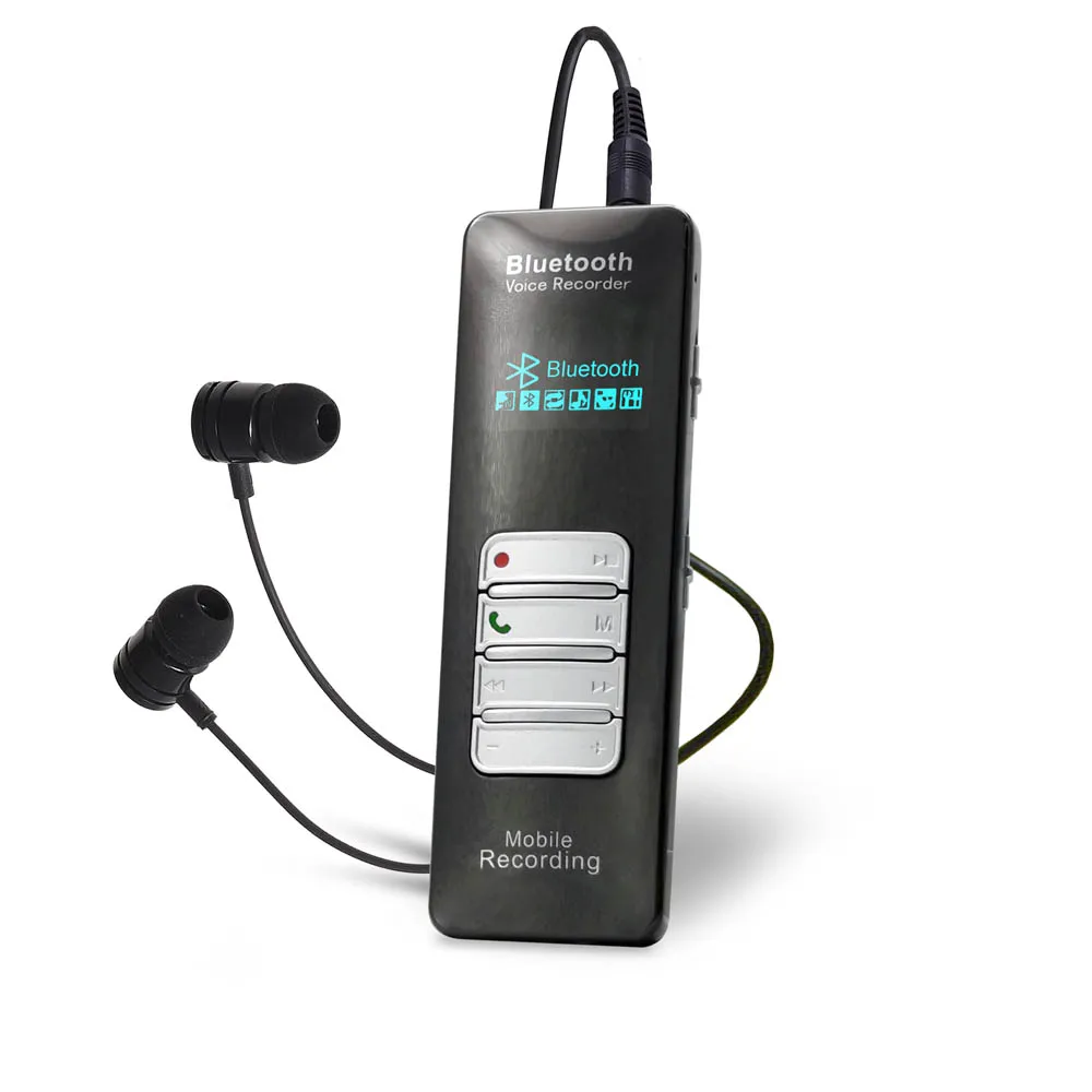 MP3 audio recorder with bluetooth mobile phone call recording voice activation recording password