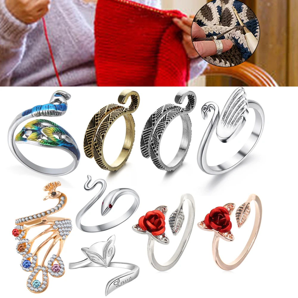 1 Pc Adjustable Knitting Loop Crochet Multi Style Metal Loop Knitting ...