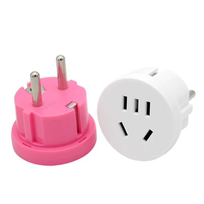 

1PC US AU To EU Plug USA AUS To Euro Europe Travel Wall AC Power Plug Wall Charger Outlet Adapter Converter 2 Round Pin Socket