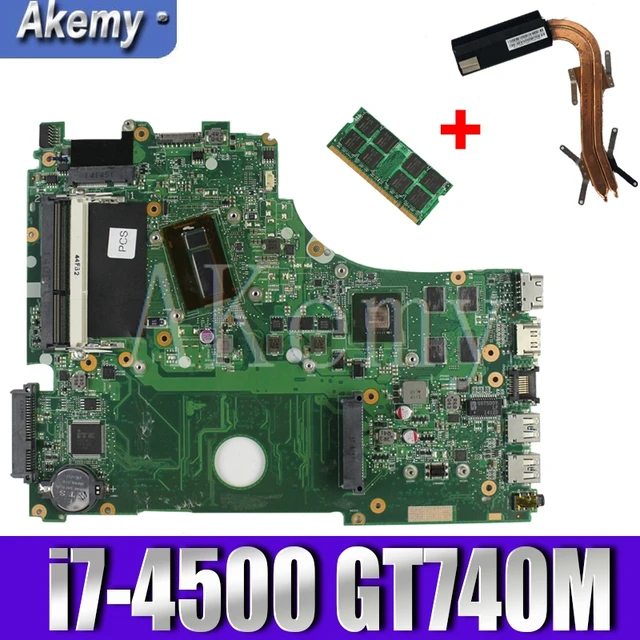 $US $219.30  For ASUS A750J K750J K750JB X750JB X750JN laptop Motherboard Mainboard test 100% OK i7-4500 GT740M/