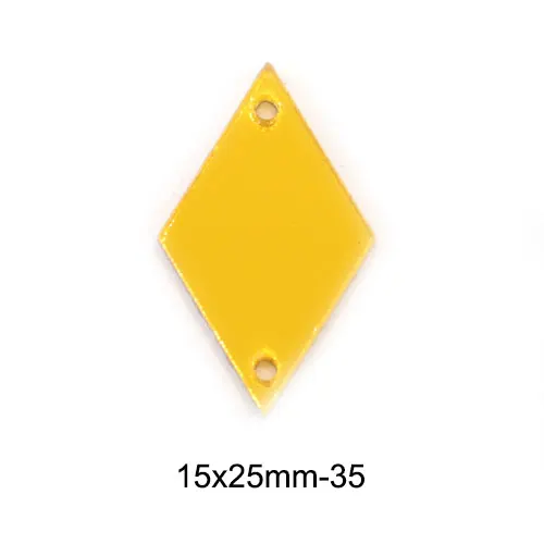 15x25mm-P35 50 шт золотые акриловые пришивные стразы с плоской задней стороной зеркальные акриловые золотые Пришивные из стразов для одежды аксессуары B7066 - Цвет: 15x25mm-P35