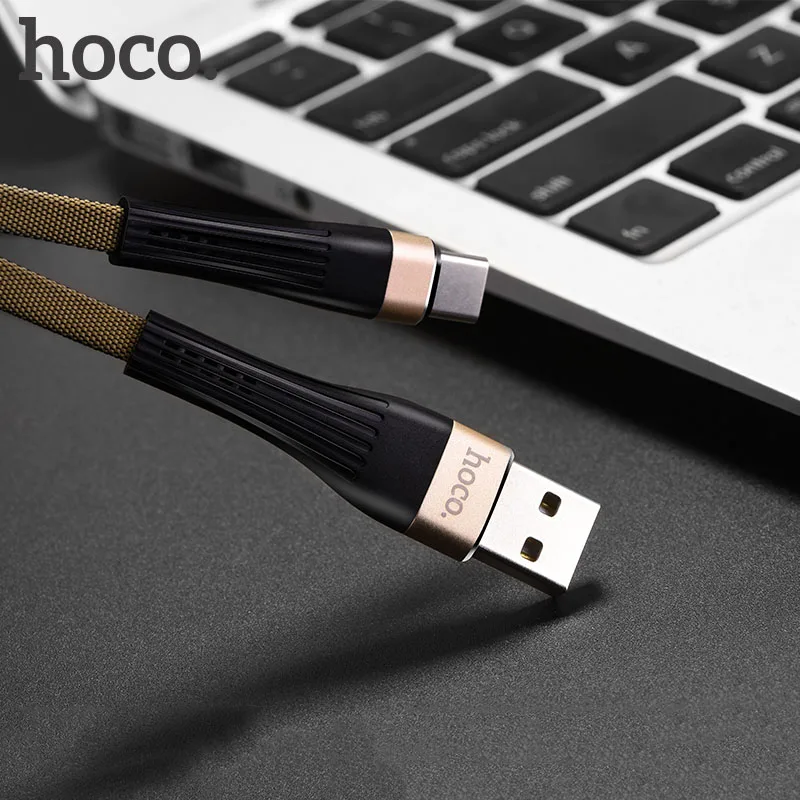 HOCO U39 24 шт./лот 1,2 м нейлоновый Прочный USB кабель для iPhone type-C кабель Micro кабель для samsung USB C провод зарядного устройства