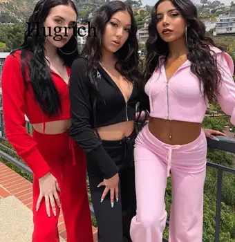 

2020 New spring autumn outfit set sweatsuits for women 2 piece jogging suits for women top and long pants