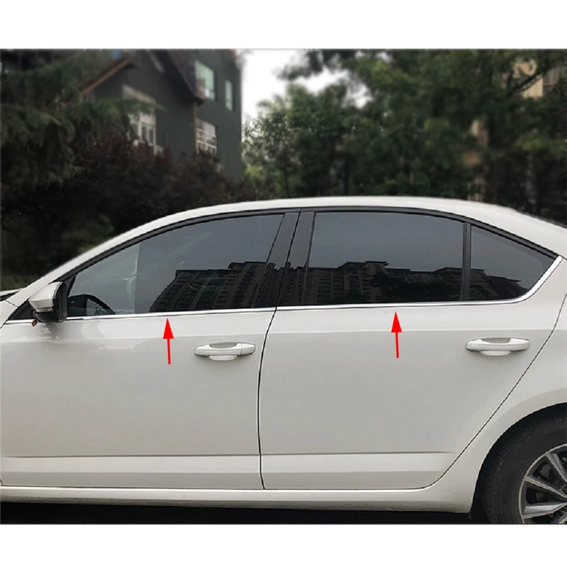 8pcs Для- Skoda Octavia A7 накладка на окно автомобиля хромированная декоративная оконная колонна крышка литье Octavia A7 автомобильный Стайлинг - Цвет: 8pcs