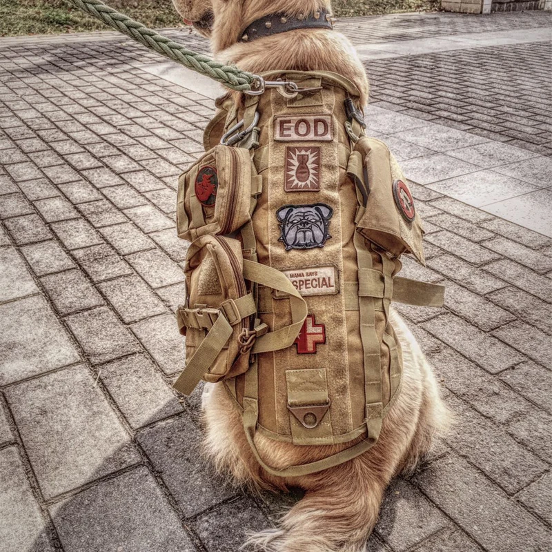 

Large and Medium-sized Dogs Autumn and Winter Pet Golden Retriever Tactical Vest DEMU Big Dog Outdoor Wear-Resistant Vest