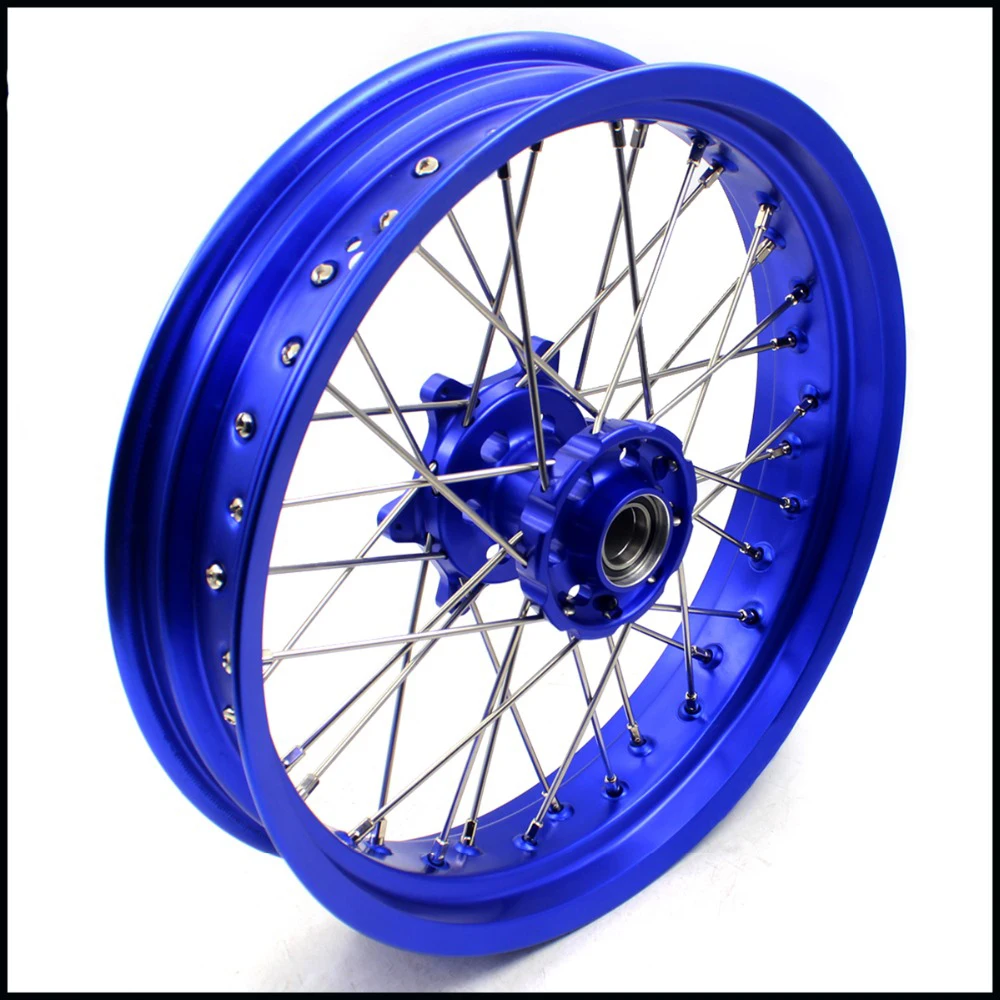 Комплект колес 3 5/4 25 Supermoto для HUSQVARNA FE FC TE TC 125 250 350 450 2014 2019 Supermotard синие ступицы