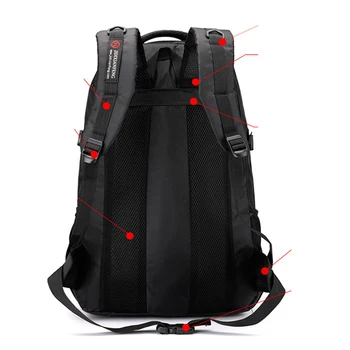 60L Waterproof Hiking Rucksack Sports School Backpack Large Outdoor Climbing Bag Unisex Camping Trekking Travel