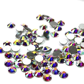 

3D Glitter High Gloss Fabric Sewing Garment Flat Back Nail Rhinestone Art DIY Decoration Easy Apply Crystal Strass Professional