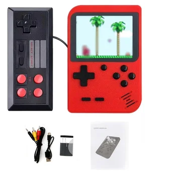 

8 bit Handheld Game Console Mini Handheld Player Built-in 400 Games 3.0 Inch Nostalgic Retro Video Game Console+Gamepad 2 Player