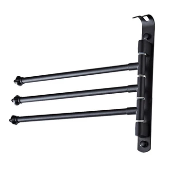 

1 Pcs 3-Bar Towel Holder Wall Mounted Towel Rack Kitchen Bathroom Towel Hook For Easy Installation. Suit For Home, Hotel