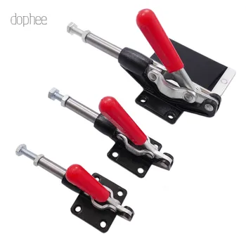 

dophee 1pc 32/42/60mm Plunger Stroke Metal Push Pull Toggle Clamp 227kg/ 500 Lbs holding