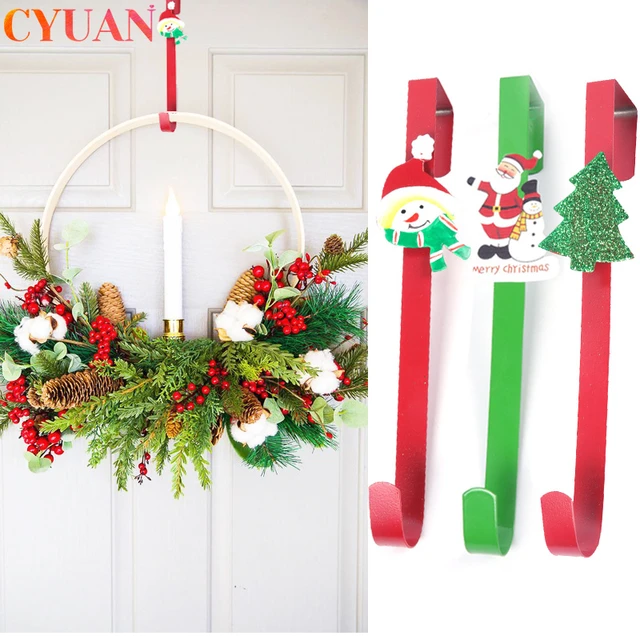 Porte-couronne De Noël 2022, Porte-crochet De Porte D'entrée, Ornements De  Noël Suspendus, Décoration De La Maison, Noël - Pendentifs Et Ornements  Pendants - AliExpress