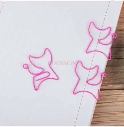 12pcs Kitty paper clip cute rose gold paper clip golden small pin pin paper clip decoration