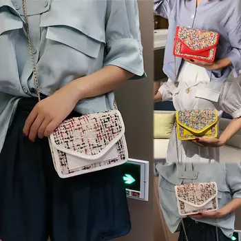 

Women Ladies Shoulder Leather Handbag Chain Boho Messenger Cross Body Bag