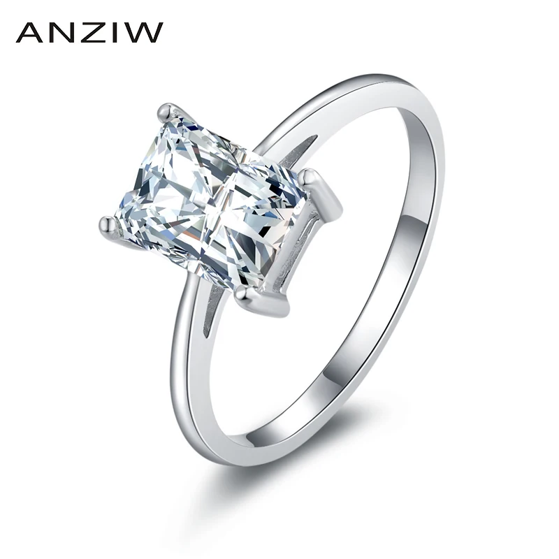 Кольцо женское из серебра 925 пробы квадратное|engagement bands|bridal ring925 sterling silver ring |