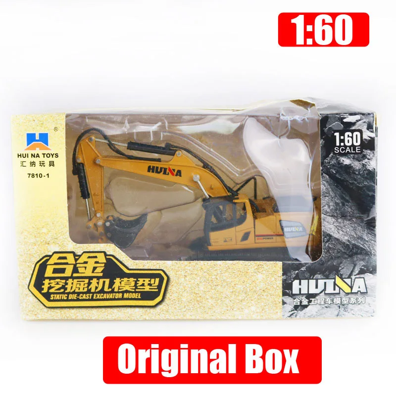 Hui Na 1:60 Alloy Engineering Vehicle Model Excavator Dump Truck Wheel Loader Car Model Boy Toys Birthday Present Gifts - Цвет: original Excavator